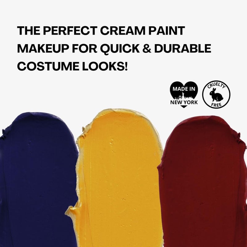 Mehron Makeup Tri-Color Character Makeup Palette | Halloween, Special Effects and Theater Cream FX Palette | Face Paint .7 oz (20 g) (BRUISE) - Image 4
